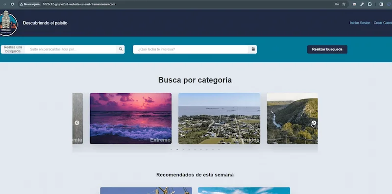 Vista previa del sitio web Touruguay