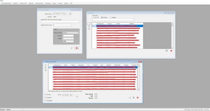 Vista previa del sistema EQM